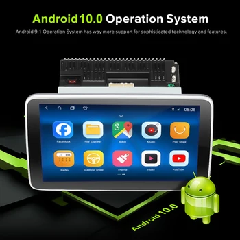 1 DIN Android 10.0 Главното Устройство 2 GB Оперативна Памет, 32 GB ROM Четириядрен 4G WiFi, GPS, Bluetooth FM Радио Сензорен Екран 360 градуса