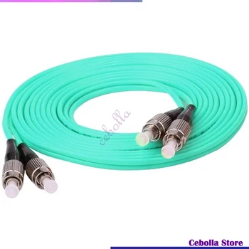 10 бр./лот OM3 FC/UPC-FC/UPC Multimode Оптичен кабел OM3, мулти-режим пълен Дуплекс Оптичен Свързващ Пластир Кабел 3 М, 5 М, 10 М