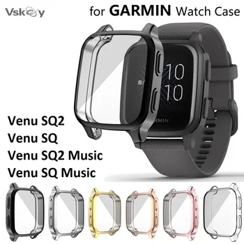 10ШТ Защитен Калъф за Garmin Venu SQ /Venu SQ2 Music Smart Watch Мек TPU Прозрачен цял екран Защитен Калъф