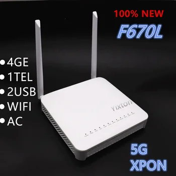 2/4/5 бр 100% чисто НОВ ONU xpon F670L 5G ONT epon/gpon двойна лента 4ge + 1tel + 2usb + Ac 5g Wifi НОВ ONT-рутер F670L без захранване