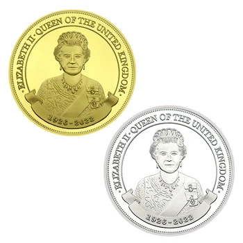 2 бр./компл. Кралицата на Великобритания Елизабет II, Златни и Сребърни Монети на 1952-2022 Platinum Юбилейна Годишнина Колекционерски Сувенири