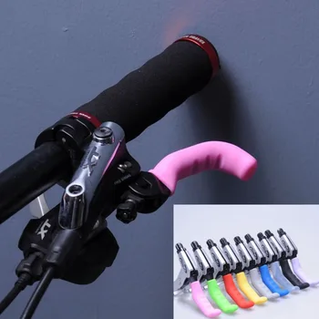 2 бр./компл. Цветни Силиконови мини спирачни дръжки за планински велосипед, спирачна дръжка за МТВ велосипед, защитен калъф, колоездене, химикалки, резервни части за велосипеди