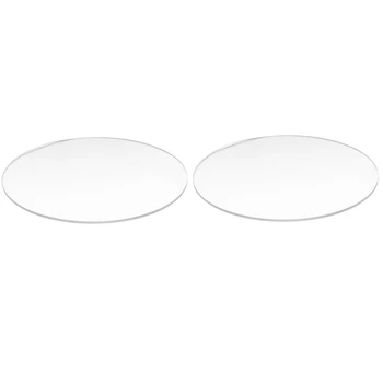 2 парчета прозрачно кръгъл диск от огледален акрил с дебелина 3 мм, 100 мм и 70 мм