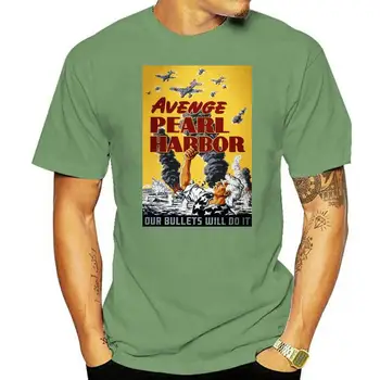 2024 Мода мъжка тениска от 100% памук с Втората световна война, тениска САЩ Propaganda Avenge Pearl Harbor