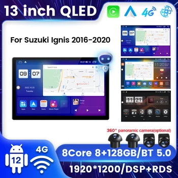 Android 12 Авто Радио GPS Плейър За Suzuki Ignis 2016-2020 Мултимедия За Carplay Авто Стерео БТ 5.0 DSP QLED 2Din 4G Всичко в едно