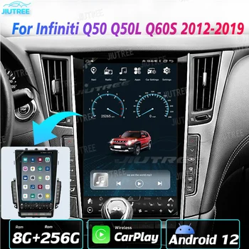 Android 12 Блок За Infiniti Q50 Q50L Q50S Q60 2014-2020 Авто Радио Авто Мултимедиен Екран Tesla Carplay Auto Bluetooth GPS