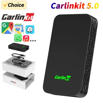 CarlinKit 5.0 CarPlay Android Auto Безжичен Адаптер Преносим Ключ за OEM Автомобилното Радио с Кабелен CarPlay/Android Auto