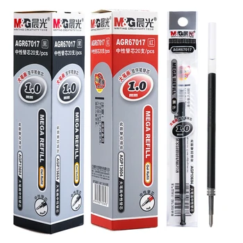 M & G AGR67017 Гел химикалка 1.0 mm за пълнене на черни/сини/червени с мастило с голям капацитет 20 бр/кор.