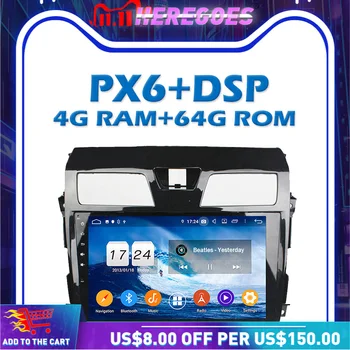 PX6 Кола DVD плейър DSP IPS, Android 10,0 4 GB 64 G GPS Google Карта на RDS Авторадио wifi Bluetooth 5,0 За Nissan Tena 2013 2014 2015