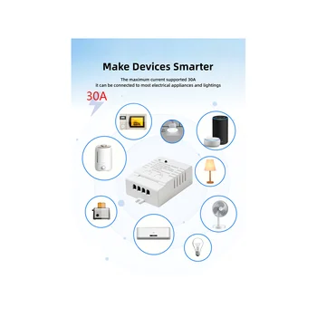Smart Wi-Fi превключвател на Hristo, направи си САМ, таймер ac 85-265 В, безжичен контролер Wi-Fi, монитор мощност 30A, кВт*ч за Алекса Google Home