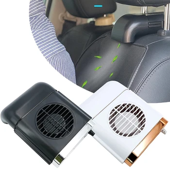 Авто фен AMPrime Мини USB вентилатор в задната част на столчето за кола Сгъваем Безшумен вентилатор с три нива на регулиране на скоростта на вятъра Авто фен-охладител Автомобилни Аксесоари