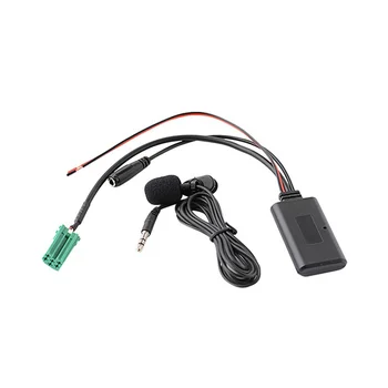 Автомобилен Bluetooth 6Pin Mini ISO AUX IN 3,5 ММ аудио жак, сменяем микрофон за модели на Renault Updatelist Tunerlist CD