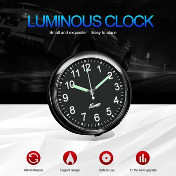 Автомобилни часове с мини-графика, цифрова точност светещи часовници, универсални кварцови часовници, украса на централната конзола, автомобилна декорация