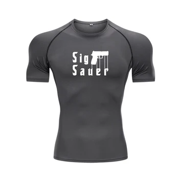 Аксесоари Sig Забавна тениска с тактически графичен дизайн, памучен тениска за мъже, забавни дизайнерски ежедневни тениска