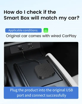 Безжична CarPlay За Benz За Audi CPC200-Tbox Plus Bluetooth За Android, Box 4-ядрен AI Box Преносим 2 + 16 GB Подкрепа TF Wifi