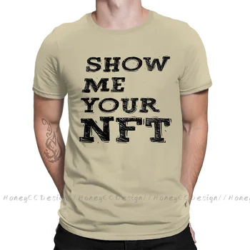 Висококачествена мъжка черна тениска NTF Show Me Your NFT, тениски от чист памук, тениска Harajuku