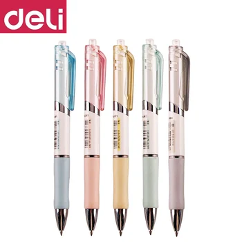 Гел химикалка DELI Press 4 бр S11 Бизнес Офис химикалка за подпис O. 5 мм Студентски изпит Специална писалка с пулевидной глава пособия за писане и рисуване