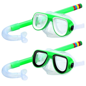 Детски Комплект за гмуркане с шнорхел, маска за подводно плуване, плувни очила, със сухи тръби, екипировка за гмуркане