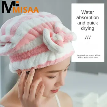 Еластичен душ с бантиком За коса от полиестер В банята, силно водопоглъщаемост, вана / кърпа за коса с тегло 80 грама