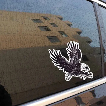 Забавни стикери FUYOOHI Външни Аксесоари, Ръчно рисувани Wingswing Eagle PVC Стикер за мотоциклет Автомобил Декоративна