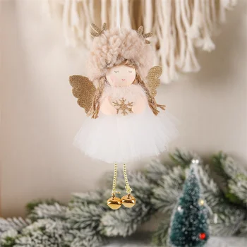 Коледен Ангел Кукла Весел Коледен Декор къща Декорация на Коледната елха Ноел Коледно Дърво Декор 2023 Новогодишния интериор