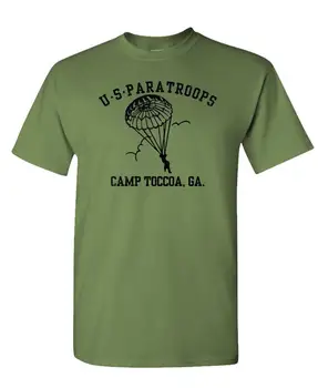 Лагер ПАРАШУТИСТИ САЩ токкоа, армия от Втората световна война - Мъжки памучен тениска