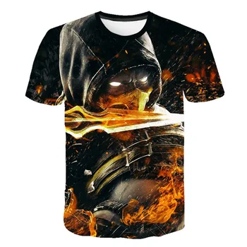 Лятна 3D Соревновательная Играта Mortal Kombat Мъжка Тениска Дамски Популярна Тениска с Високо Качество Мека Класическа Harajuku Готини Игри Върховете