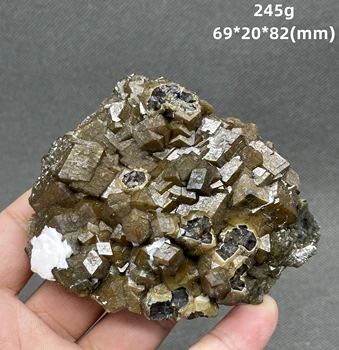 Най-ДОБРОТО! 100% натурален андрадит (меланит) проби от минерали, камъни и кристали, лечебни кристали кварц