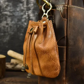 Ново творческа портмонето в ретро стил от кожата растително дъбени ръчна изработка, сребърна чанта, ретро чанта за мъже и жени, чанти