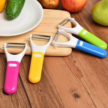 Нож за почистване на зеленчуци и пъпеши с острие от неръждаема стомана, Кухненски приспособление, нож за почистване на плодове, зеленчуци и пъпеши, Домашна Белачка, строгальный нож за ябълки