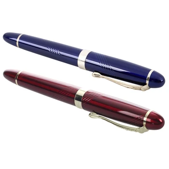 Писалка JINHAO X450 18 КГР с голямо перо 0,7 мм, 2 бр., червено и синьо