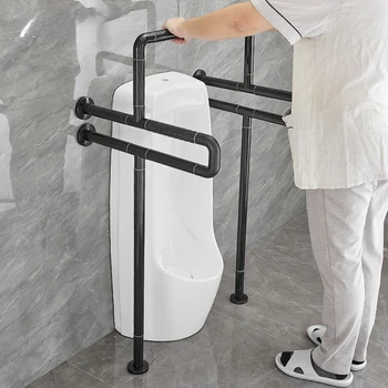 Подлакътник за кофи за последна дума в писоар в банята от неръждаема стомана, защитен обществена тоалетна за инвалиди, Безбарьерная дръжка за по-възрастните хора