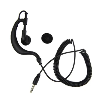 Слушалки с 3,5 мм G-образна форма, само меки гумени слушалки, слушалки за радио W3JD