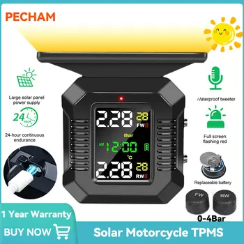 Слънчеви TPMS Датчиците за Налягане В Гумите на Мотоциклета Двигател TMPS Система за Контрол на Налягането В Гумите Външен Сензор Гуми за Мото Rbike