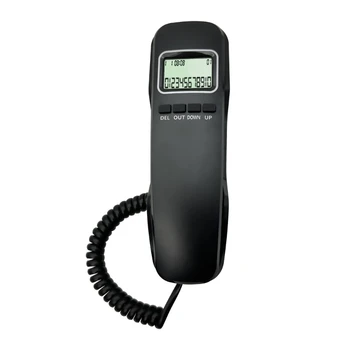 Стационарен Телефон За Стенен Монтаж Кабелен Телефон се Захранва от Телефонната Линия за Дома
