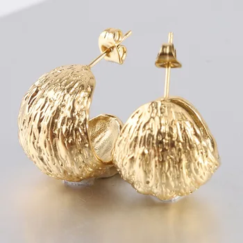 Стилни геометрични обеци от неръждаема стомана, ниша, обици-висулки С-образна форма от висококачествен злато, най-добрите женски аксесоари за партита