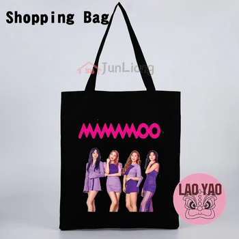 Тъканта, чанта за жени, подарък за рожден ден, чанти за пазаруване Mamamoo Sistar, чанта-тоут, купувач, естетичен женски платно