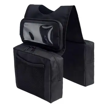 Чанта за седалка квадроцикла Здрав и водоустойчив Мотор с двойна странична чанта за багажник в задната част на рафта, лесна за инсталиране на Чанта за багаж на гърба на рафта квадроцикла